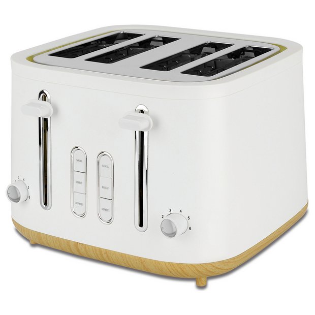 Cookworks 4 slice toaster white - British product