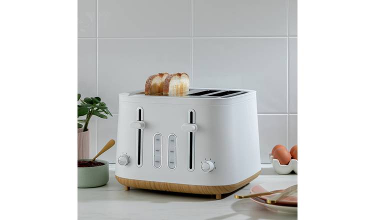 Cookworks 4 slice toaster white - British product