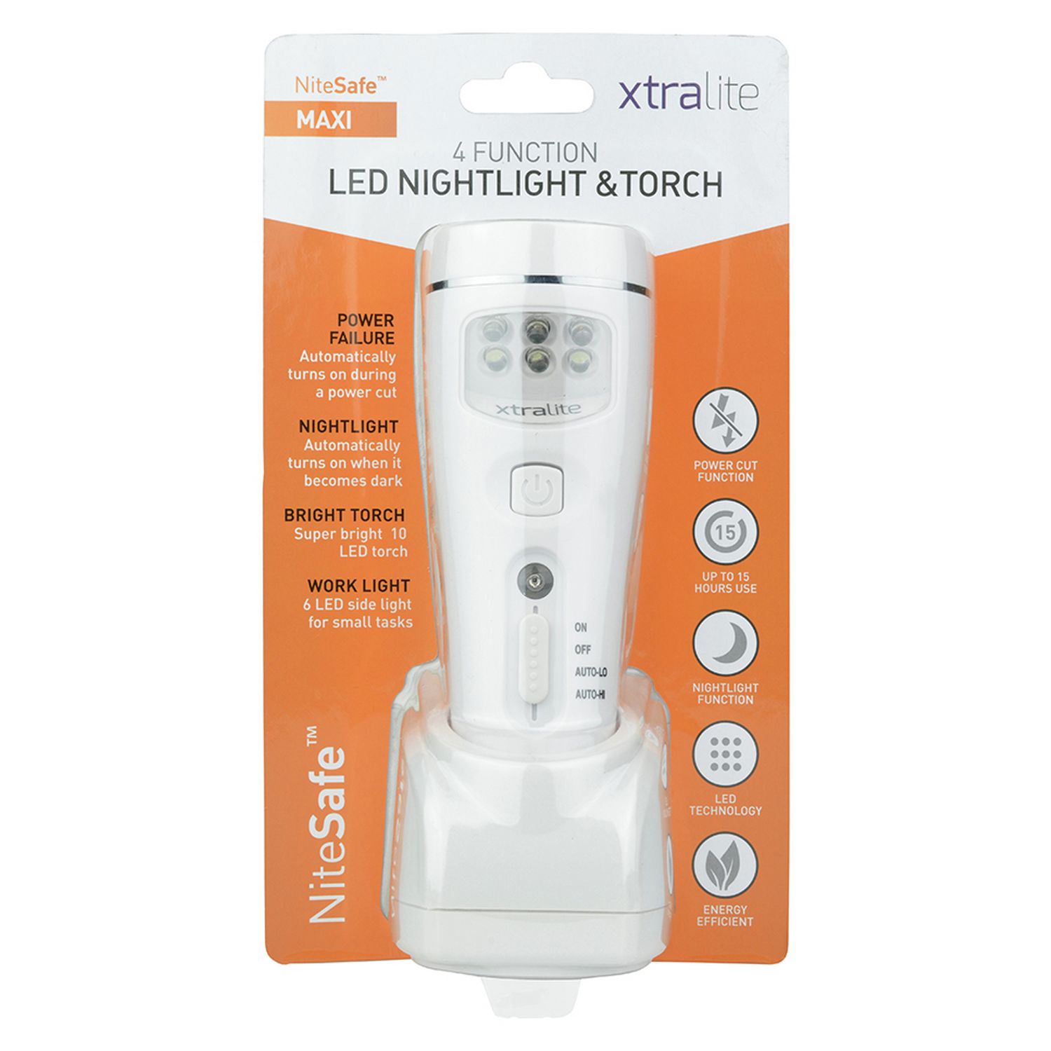 Xtralite Nitesafe Maxi nightlight torch, imported from the UK