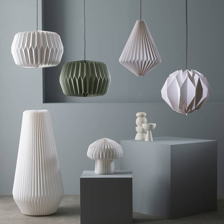 Habitat green paper easy fit lampshade 37cm, UK version