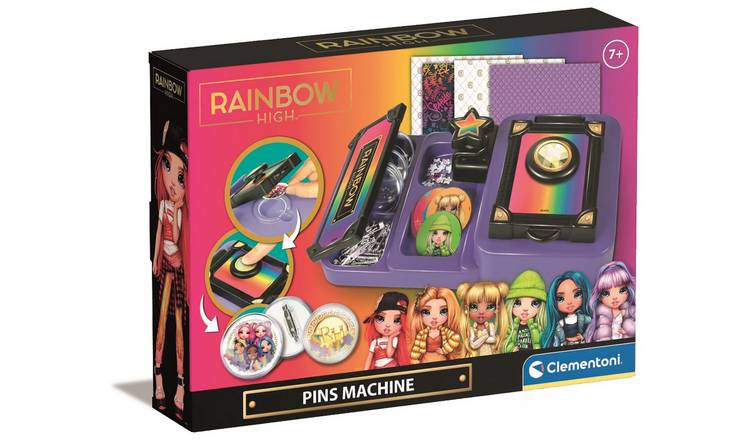 Rainbow High Badge Machine craft set for kids, imported from the UK