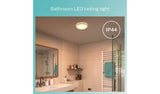 Philips Spray bathroom LED ceiling light in silver, UK version