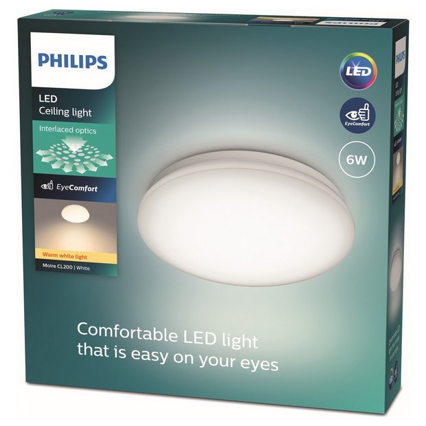 Philips LED Moire white ceiling light, imported from the UK