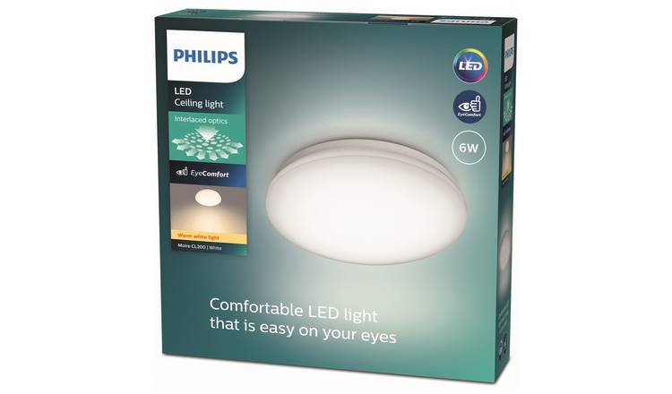 Philips LED Moire white ceiling light, imported from the UK