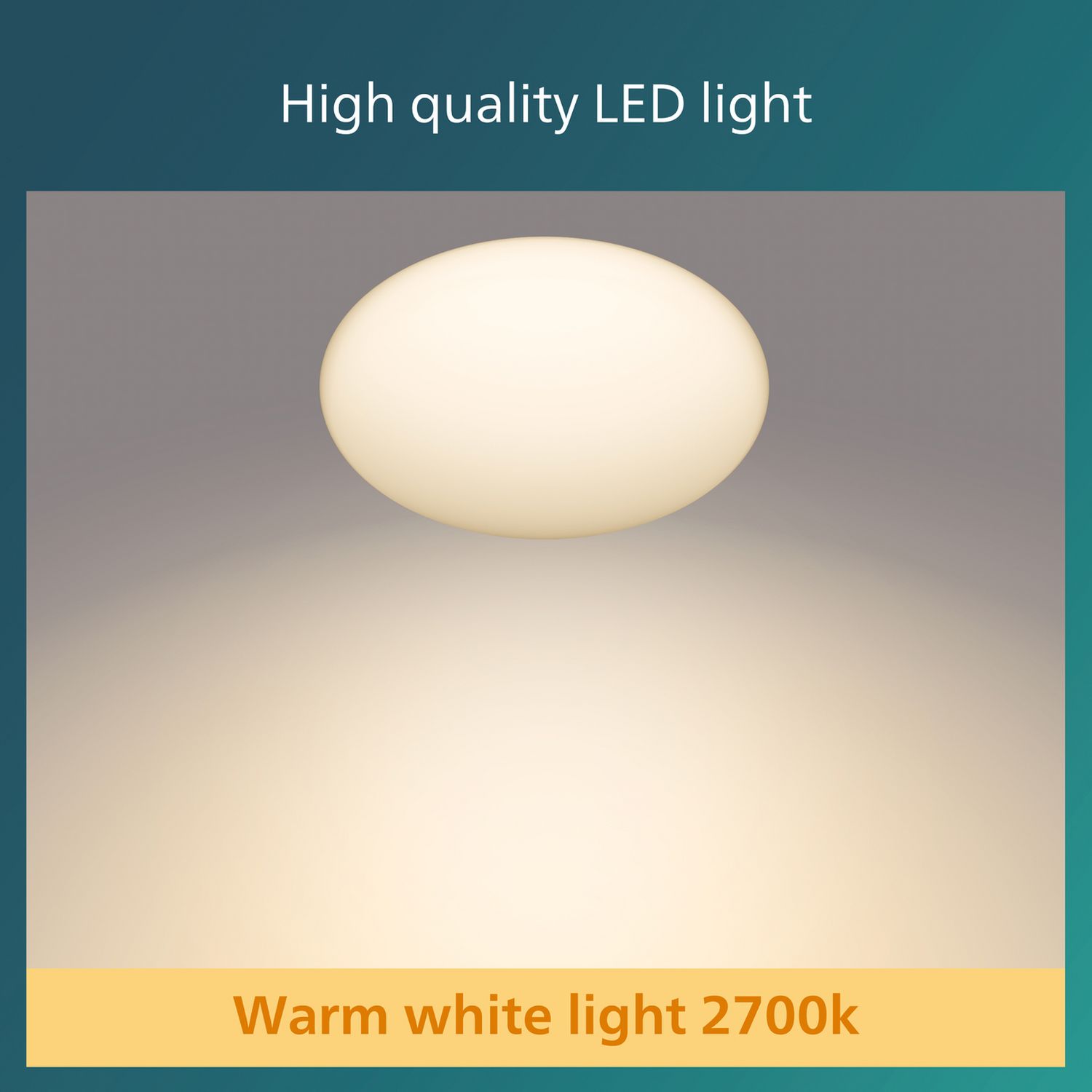Philips motion sensor flush ceiling light 26cm, UK version