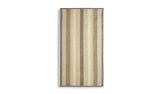 Habitat horizontal stripe hand towel mustard 90x50cm, UK version