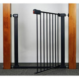 Cuggl grey safety gate with double-locking handle, imported from the UK