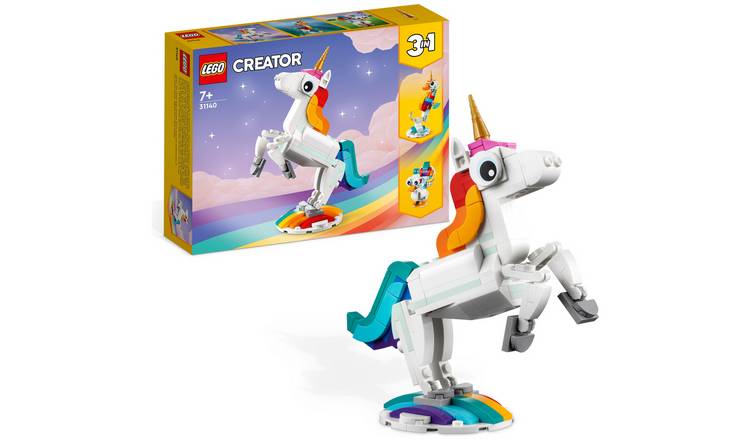 LEGO Creator 3 in 1 Magical Unicorn Toy Animal Playset 31140 GOODS Argos