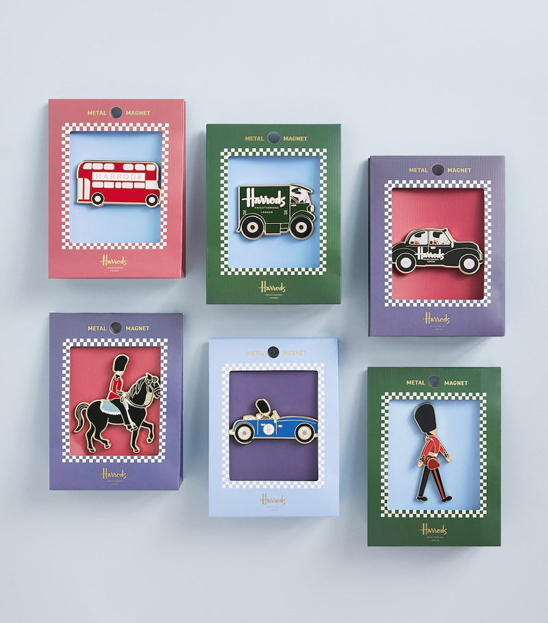 Harrods Racing Car Magnet H15cm x W11cm UK version