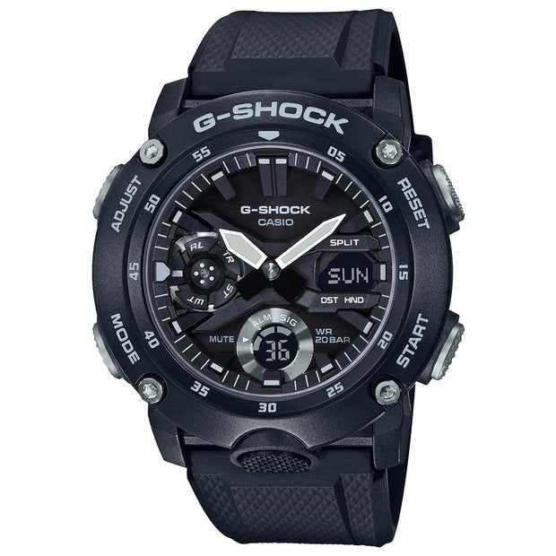 Casio G-SHOCK GA-2000S analog-digital chronograph watch black - British product