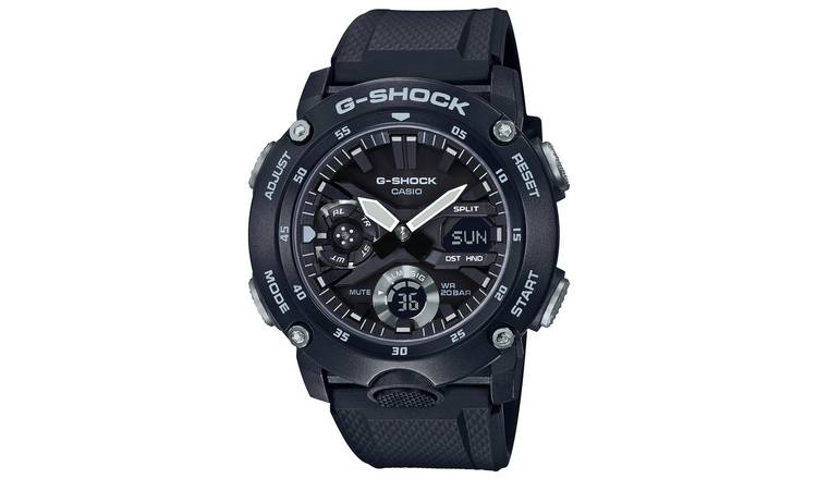 Casio G-SHOCK GA-2000S analog-digital chronograph watch black - British product
