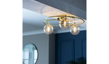 Argos Home ombre glass brass ceiling light 40cm (British brand)