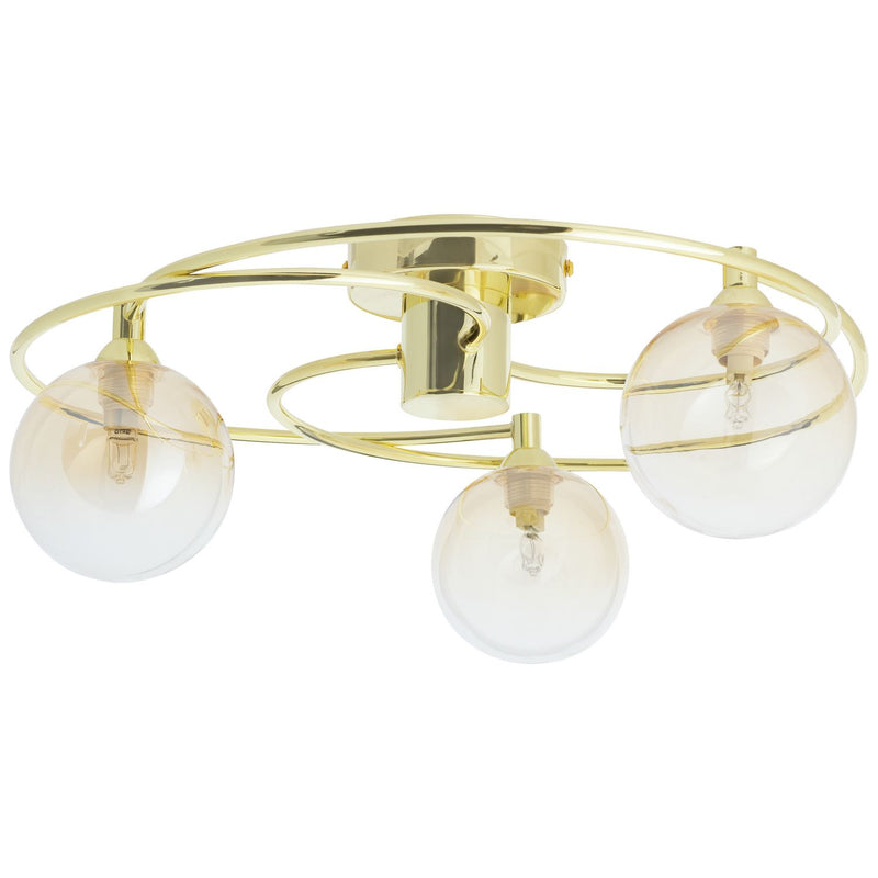 Argos Home ombre glass brass ceiling light 40cm (British brand)