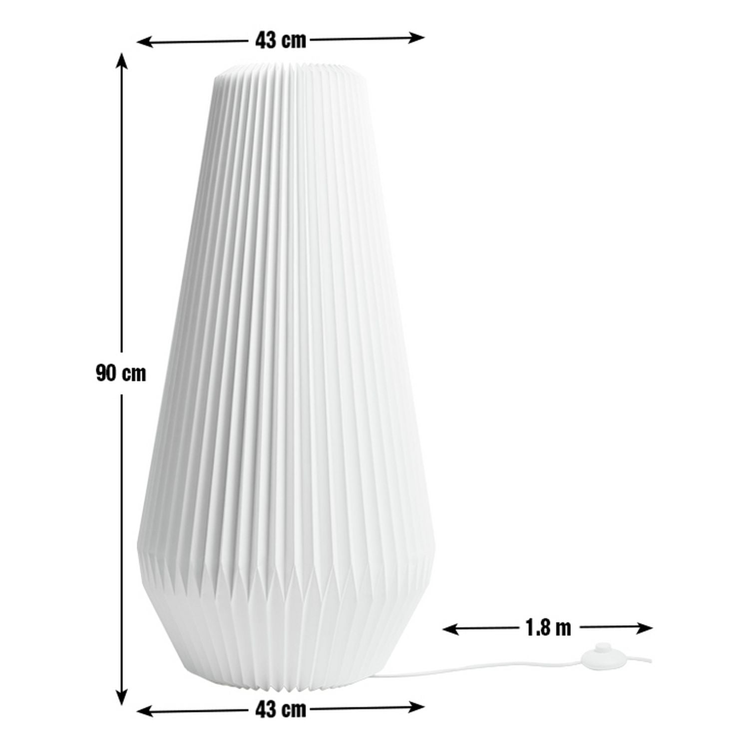 Habitat Origami column floor lamp in white, UK version