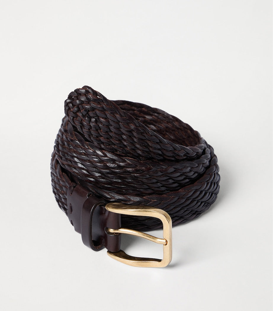 Brunello Cucinelli calfskin woven belt (British brand)