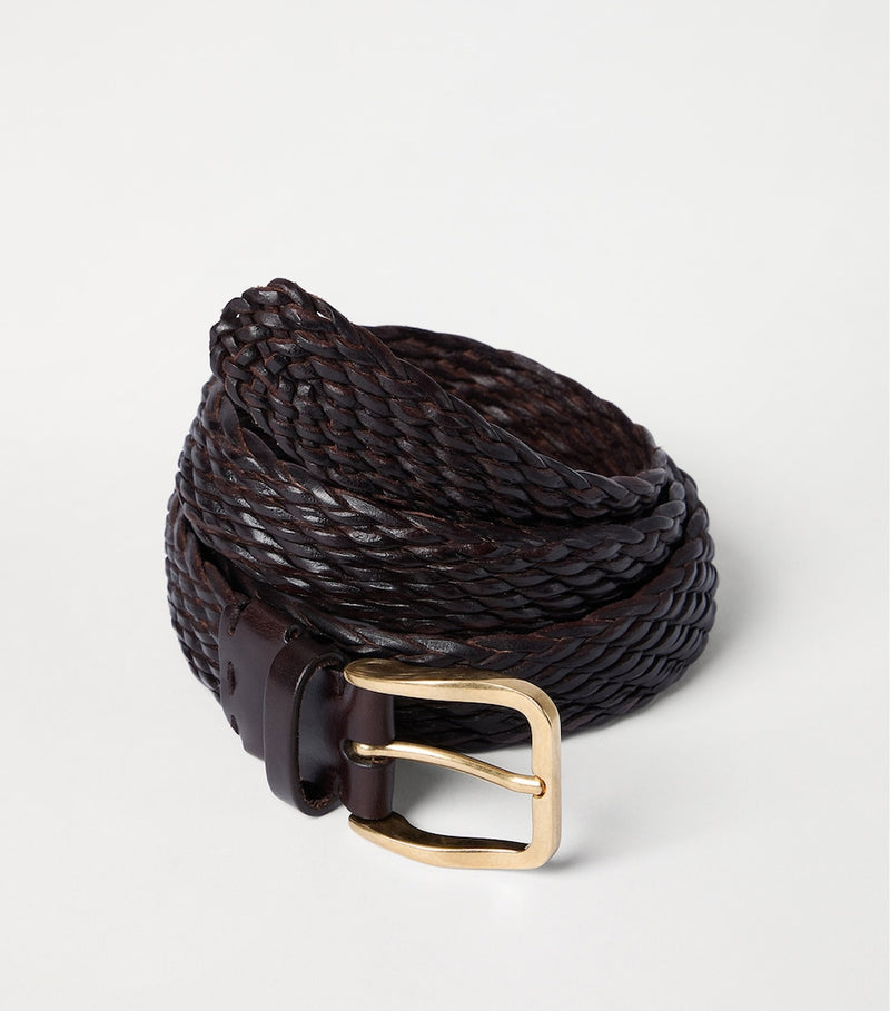 Brunello Cucinelli calfskin woven belt (British brand)