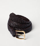 Brunello Cucinelli calfskin woven belt (British brand)
