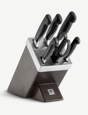 Zwilling J.A. Henckels self-sharpening ash wood knife block 7-piece - British product