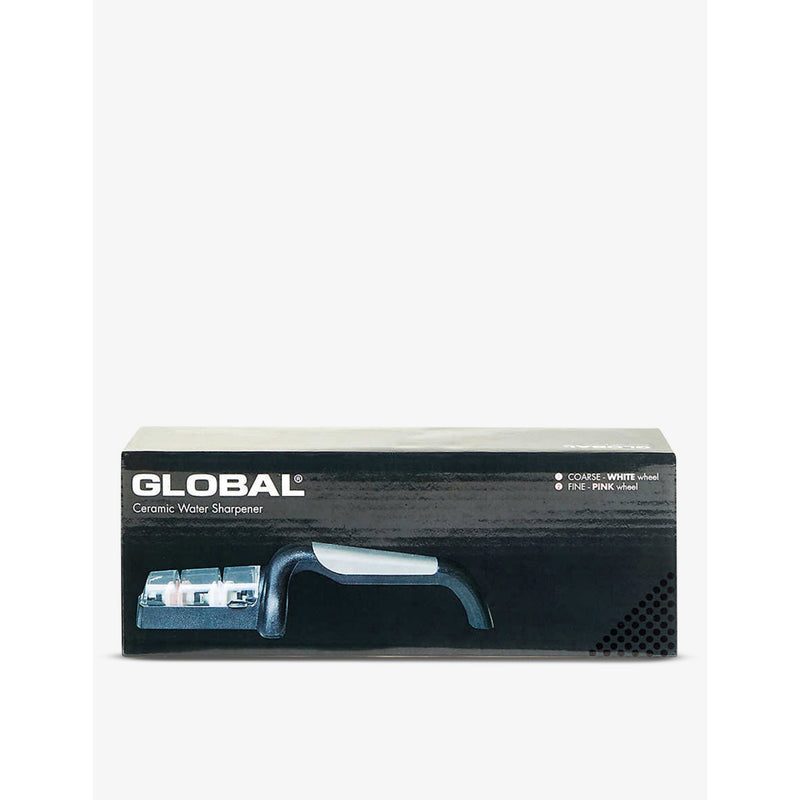Global ceramic water sharpener with coarse and fine wheels, UK version