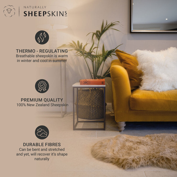 Naturally Sheepskins bronze sheepskin rug 180 x 55 cm - British product