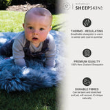 Naturally Sheepskins long wool double rug steel grey 180x55 cm, UK version
