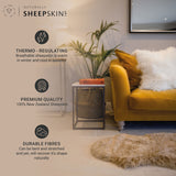 Naturally Sheepskins long wool quad rug 180x110 cm, UK version