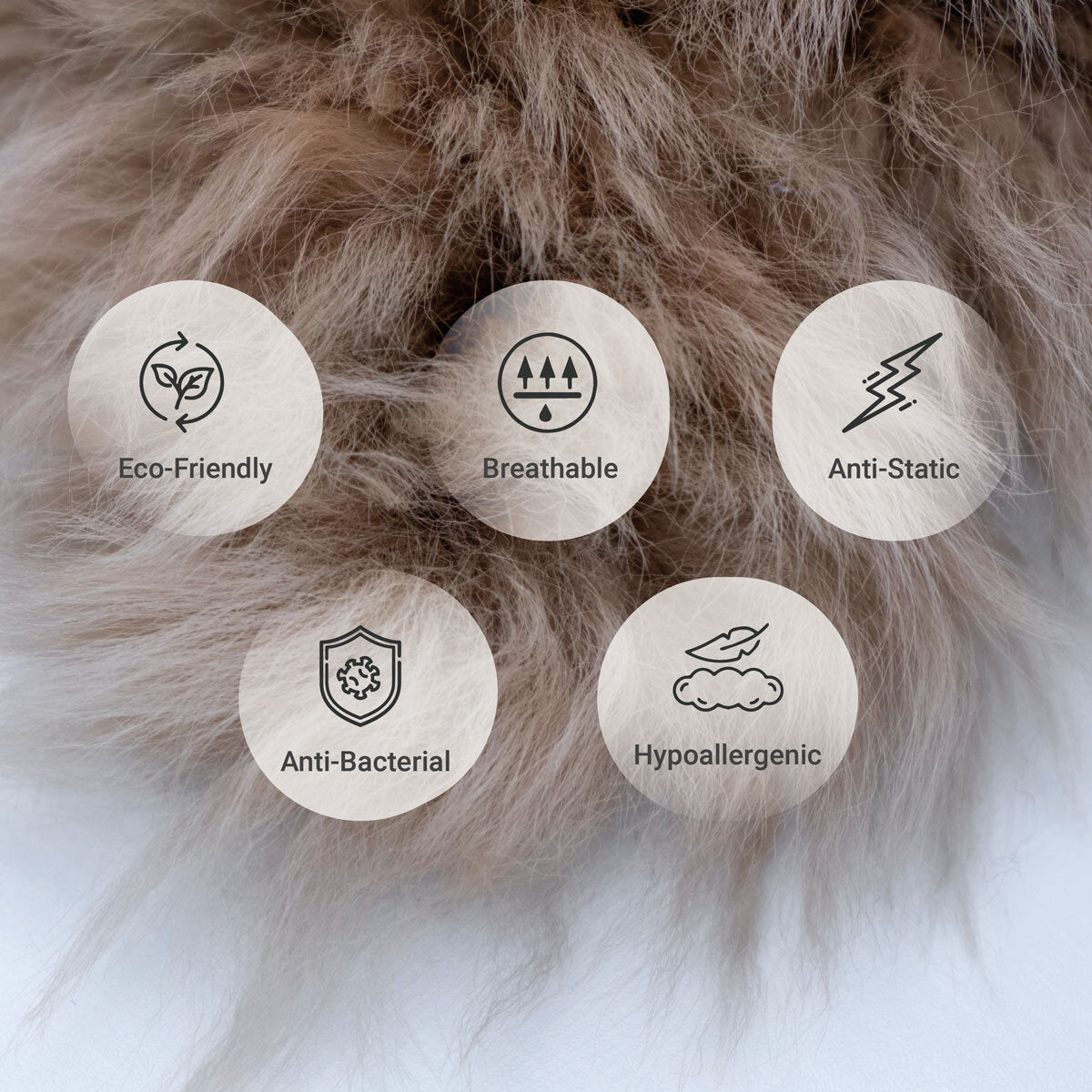 Naturally Sheepskins long wool quad rug 180x110 cm, UK version
