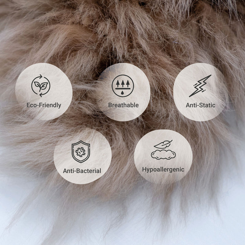 Naturally Sheepskins long wool quad rug 180x110 cm, UK version
