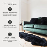 Naturally Sheepskins long wool double rug 180x55 cm, imported from the UK
