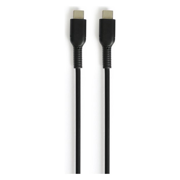 USB-C to USB-C 2m charging cable black, imported from the UK
