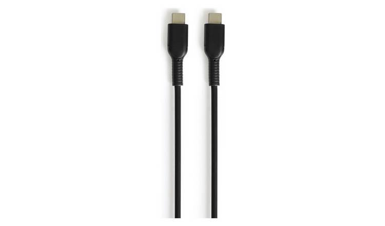 USB-C to USB-C 2m charging cable black, imported from the UK