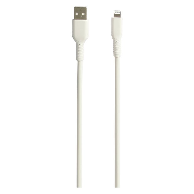 Lightning to USB-A charging cable 3m white, imported from the UK