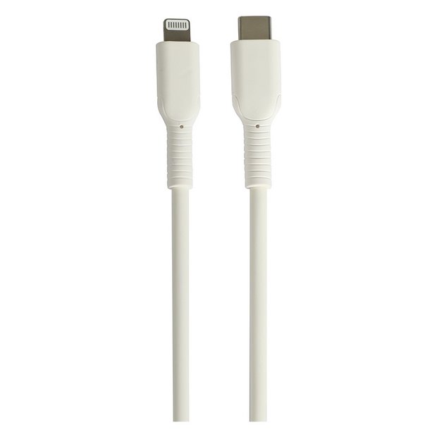 Lightning to USB-C charging cable 2m white, imported from the UK