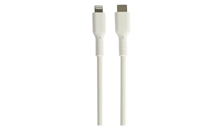 Lightning to USB-C charging cable 2m white, imported from the UK