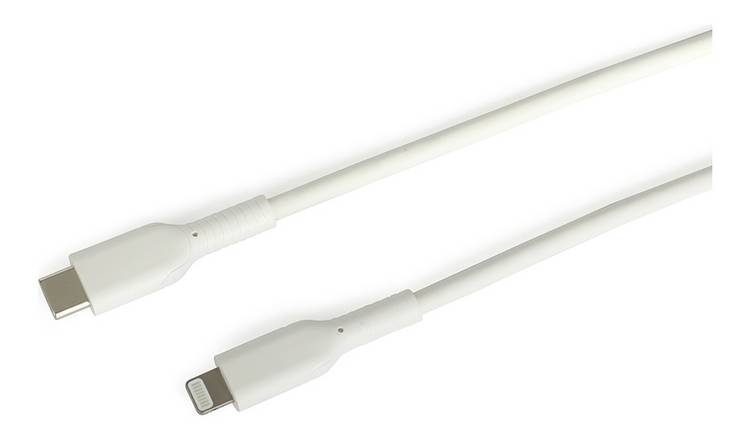 Lightning to USB-C charging cable 2m white, imported from the UK
