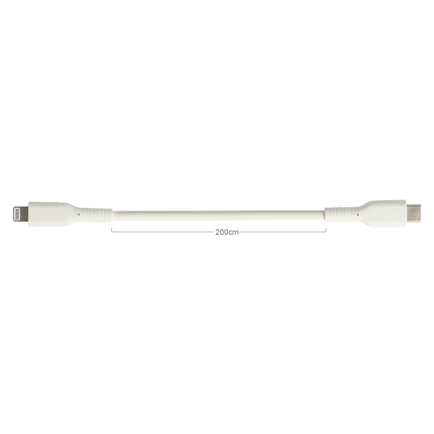 Lightning to USB-C charging cable 2m white, imported from the UK