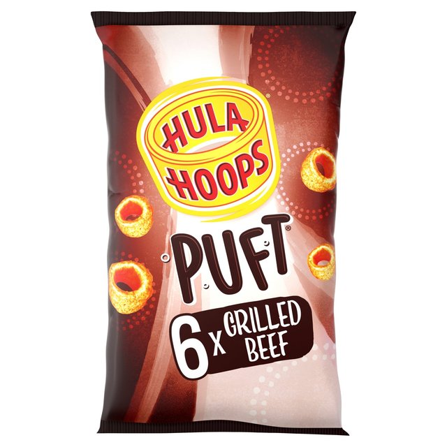 Hula Hoops Puft Beef Multipack Crisps   6 per pack GOODS M&S   