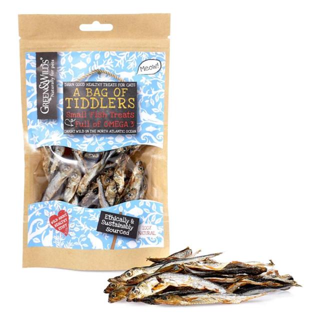 Green & Wild's A Bag of Tiddlers Fish Cat Treats   40g GOODS M&S   