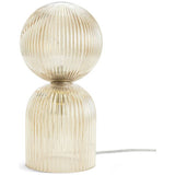 Habitat Globe ribbed glass table lamp champagne, UK version
