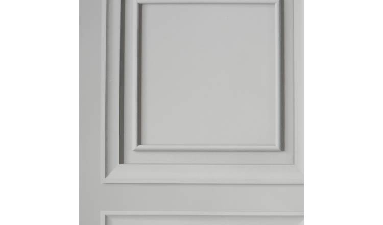 Fresco Wood Panel Grey Wallpaper roll, UK version