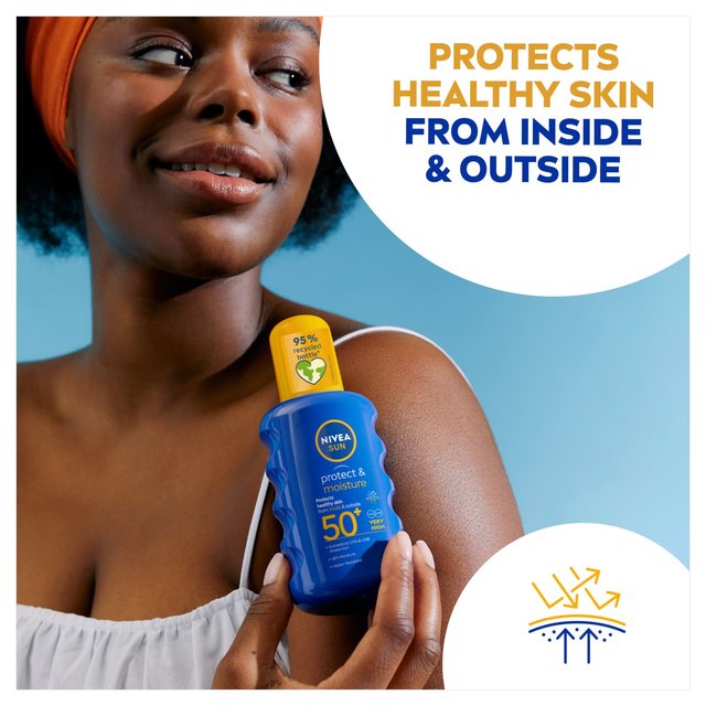 NIVEA SUN Protect & Moisture SPF 50+ Sun Lotion Spray    200ml GOODS M&S   