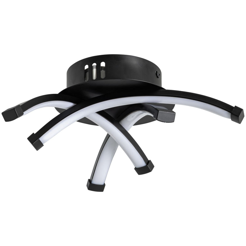 Argos Home black criss cross flush ceiling light 31cm, imported from the UK