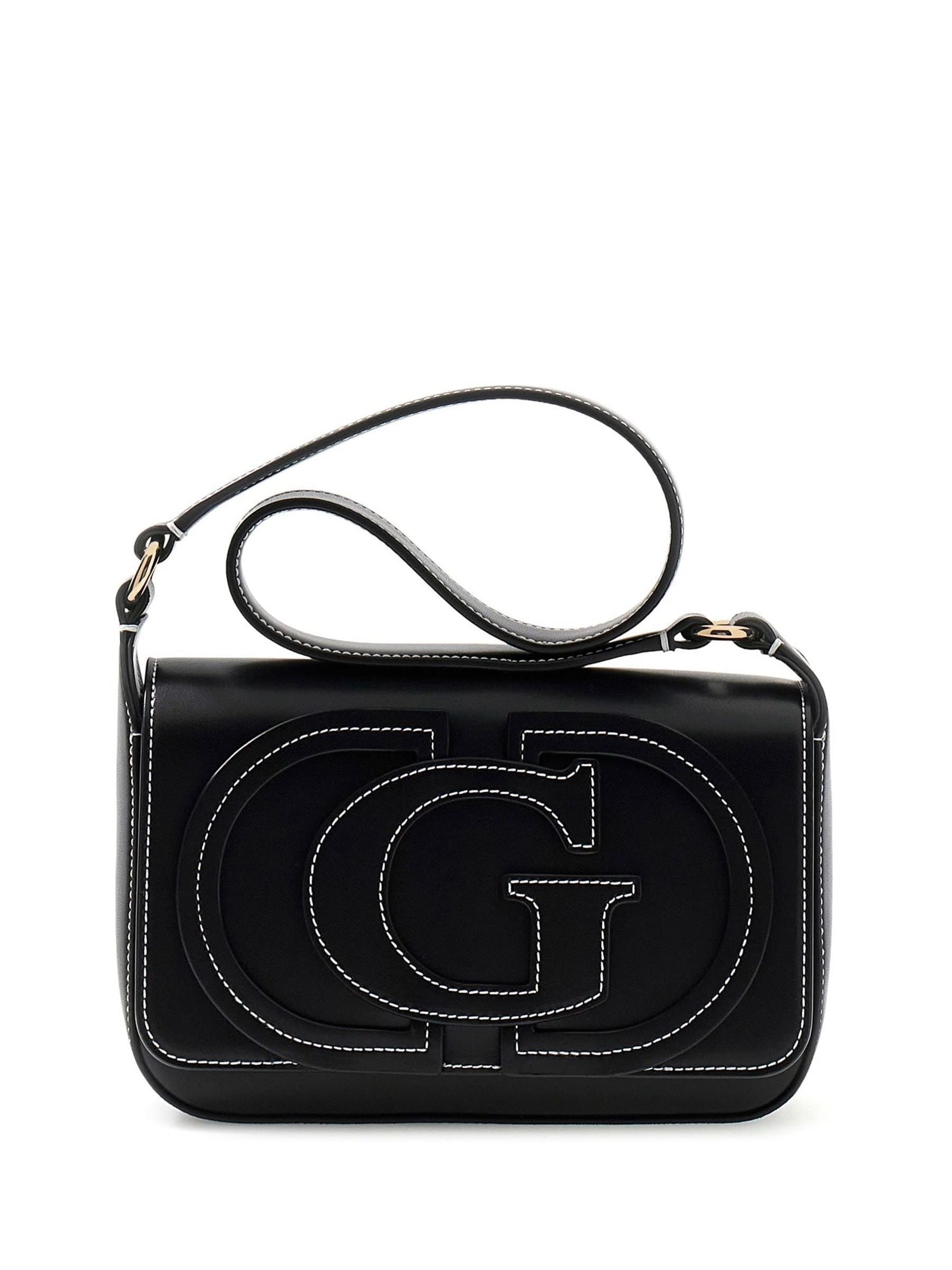 Guess Black Ruby Flap Shoulder Bag, UK version