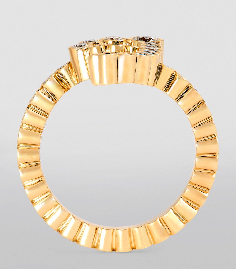Sophie Bille Brahe Ensemble 'G' ring 18kt yellow gold with diamonds, imported from the UK