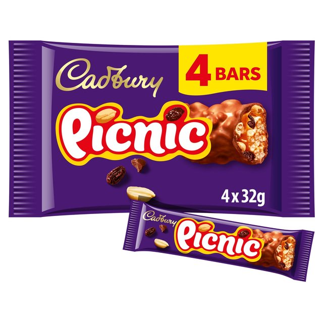 Cadbury Picnic Chocolate Bar Multipack   4 x 32g GOODS M&S   