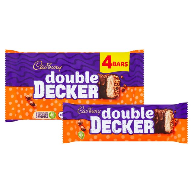 Cadbury Double Decker Chocolate Bar Multipack   4 x 43.7g