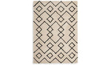 Habitat diamond tufted shaggy rug cream and black 120x170cm (British brand)