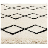 Habitat diamond tufted shaggy rug cream and black 120x170cm (British brand)