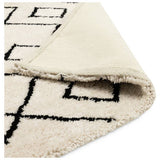 Habitat diamond tufted shaggy rug cream and black 120x170cm (British brand)