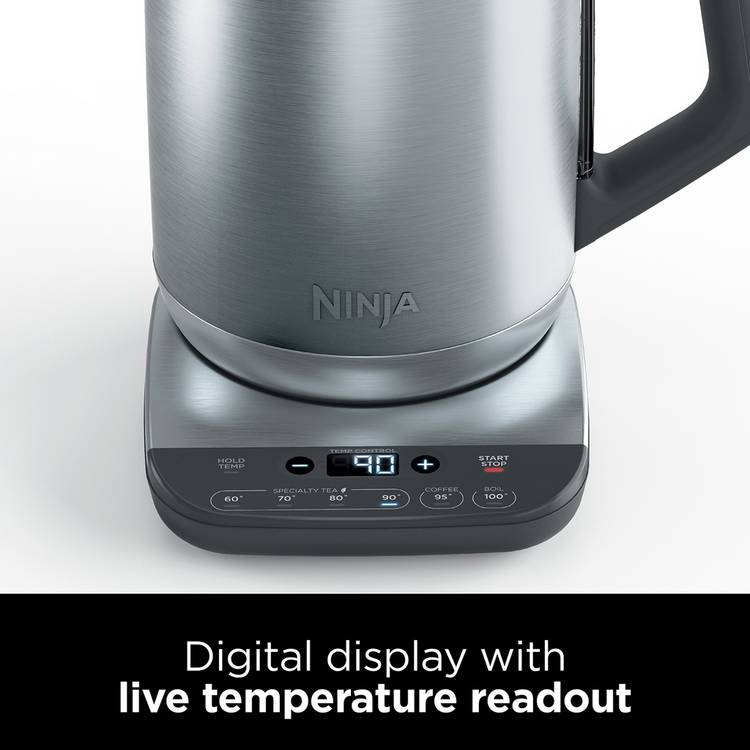 Ninja perfect temperature kettle stainless steel 1.7L, imported from the UK